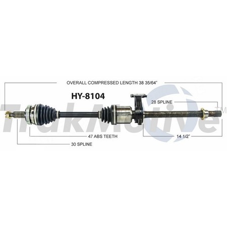 SURTRACK AXLE Cv Axle Shaft, Hy-8104 HY-8104